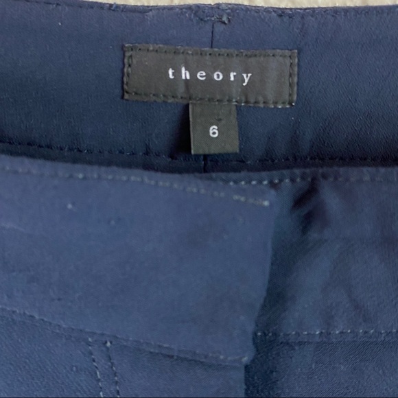 Theory Dantey Mandato Skinny Stretch Pant Navy 6 - Picture 3 of 4